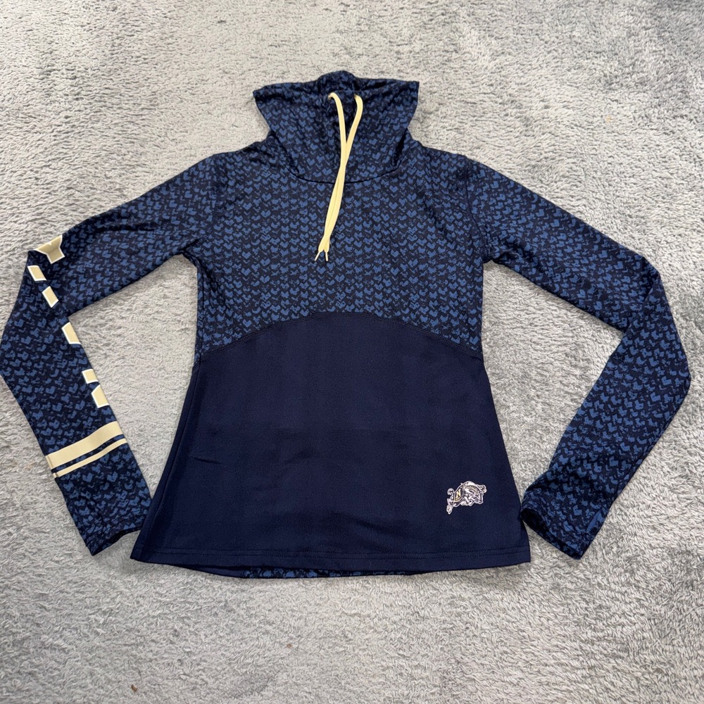 Colosseum Navy Midshipmen Womens S Pullover Funnel Neck Activewear Top USNA Blue